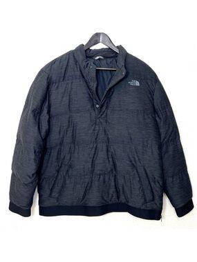 The North Face 550 Puffer Goose Down Filled Black 1/4 Snap Jacket Men's Large